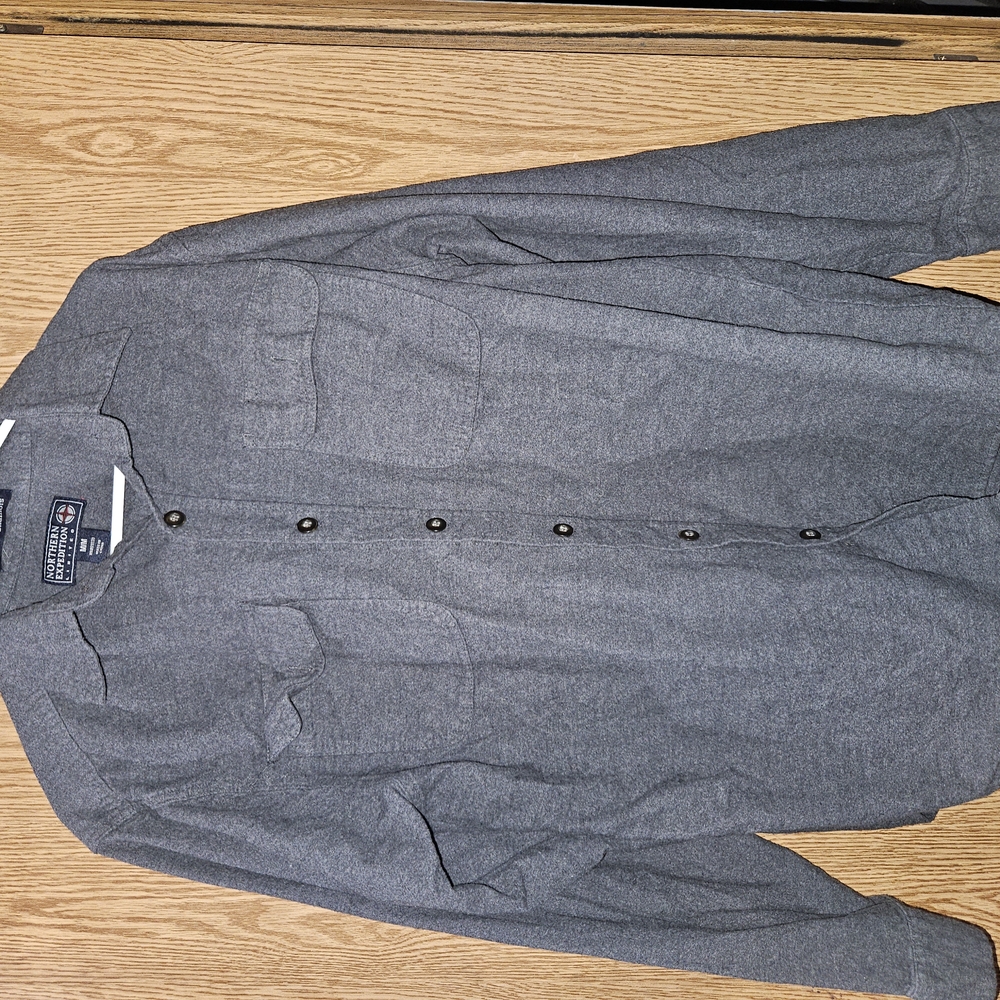 Northern Expedition Limited Cotton Chamois Gray Button-Up Shirt
